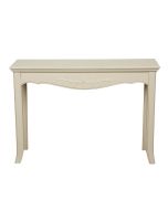 Console d'entrée sable rechampis blanc - Lubéron