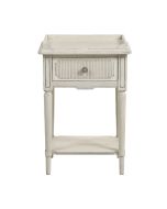 Table de chevet en pin blanc craie - Montaigne