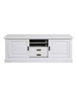 Meuble TV/Hifi blanc satiné - Rhode Island
