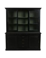 Buffet 3 portes vitrées noir - Rhode Island
