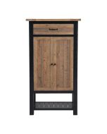 Cabinet de rangement bleu en bois recyclé - Rivages