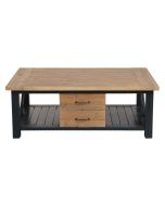 Table basse bleue rectangulaire avec rangement - Rivages