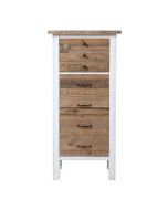 Commode chiffonnier en bois recyclé blanc - Rivages