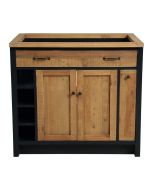Meuble pour évier en bois recyclé bleu navy - Rivages