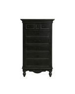 Commode chiffonnier noire 7 tiroirs - Romance