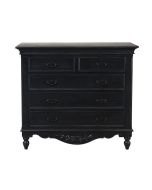 Commode noire 5 tiroirs - Romance
