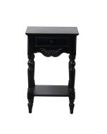 Table de chevet noire en bois - Romance