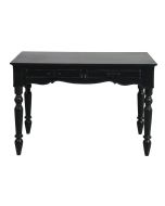 Bureau 2 tiroirs en bois noir - Romance