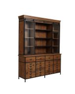 Buffet vitré industriel en bois recyclé et métal - Manufacture