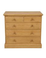 Commode 5 tiroirs en épicéa naturel ciré - Natural