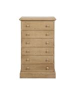 Commode chiffonnier 6 tiroirs en épicéa naturel cendré - Natural