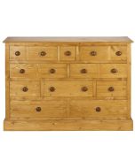 Commode de mercerie 9 tiroirs en épicéa naturel ciré - Natural