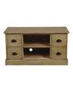 Meuble TV avec rangements en épicéa naturel cendré - Natural