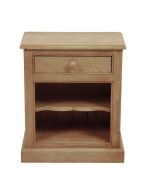 Table de chevet en épicéa naturel cendré - Natural