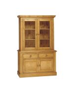 Buffet vaisselier 2 portes vitrées en épicéa - Natural