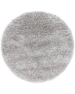 Tapis rond à poils longs gris clair D200cm - Céleste