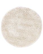 Tapis rond à poils longs blanc cassé - Céleste