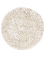 Tapis rond à poils longs blanc cassé D160cm - Céleste