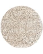 Tapis rond à poils longs beige clair D200cm - Céleste