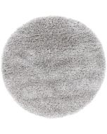 Tapis rond à poils longs gris clair D160cm - Céleste