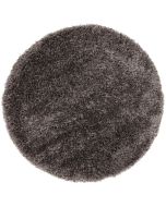 Tapis rond à poils longs gris brun - Céleste