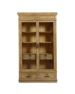 Vitrine 2 portes 4 tiroirs en épicéa - Livingstone