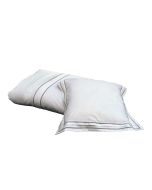 Linge de lit 240x260 avec 2 taies d'oreiller en coton blanc