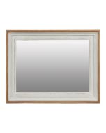 Miroir rectangulaire en pin massif blanc et contour en frêne massif - Esquisse