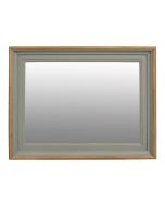 Miroir rectangulaire en pin massif gris et contour en frêne massif - Esquisse