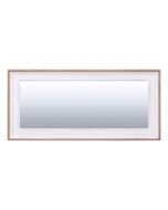 Grand miroir rectangulaire en pin blanc et contour en frêne massif - Esquisse