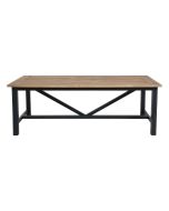 Table à manger rectangulaire bleue 8 personnes - Rivages