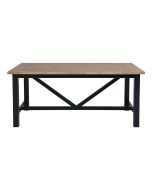 Table à manger rectangulaire bleue 6 à 8 personnes - Rivages