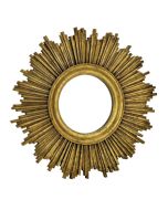 Miroir soleil doré