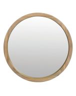 Grand miroir en bois et or rond