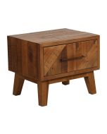 Table de chevet en bois recyclé - Empreintes