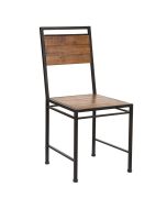 Chaise style industriel en métal et bois recyclé - Manufacture