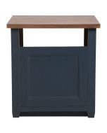 Meuble bas de cuisine pour lave-vaisselle en pin bleu grisé vieilli - Brocante