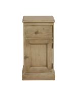 Table de chevet 1 porte 1 tiroir en épicéa naturel cendré - Natural