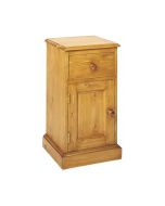 Table de chevet en épicéa 1 porte 1 tiroir - Natural