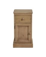 Table de chevet en épicéa naturel cendré 1 porte 1 tiroir - Natural