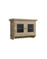 Meuble haut de cuisine portes vitrées en pin - Brocante