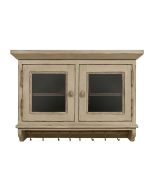 Meuble haut de cuisine portes vitrées en pin - Brocante