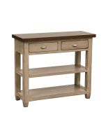 Console 2 tiroirs en pin massif - Brocante