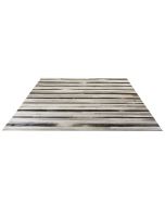 Tapis en cuir patchwork gris 200x300 - Watson