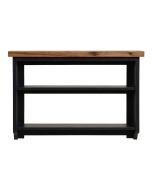 Étagère murale noire en pin massif - Brocante