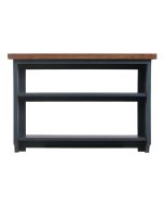 Étagère murale bleue en pin massif - Brocante