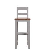 Chaise haute en pin massif gris - Brocante