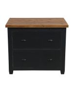 Casserolier cuisine en pin massif noir graphite - Brocante