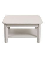 Table basse carrée avec rangements lin vieilli - Bruges