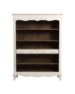 Bibliothèque ouverte en pin blanc vieilli - Château